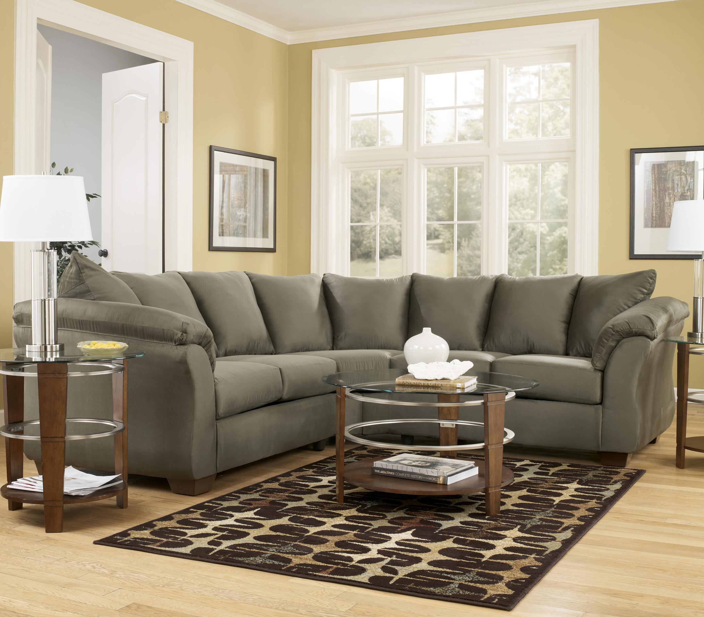 Ashley (Signature Design) Darcy Sage Contemporary Sectional Sofa with